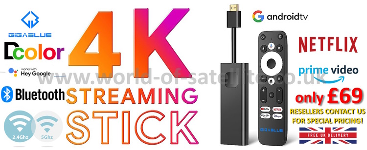 Just arrived GiGaBlue Dcolor GD1 Giga TV 4K PRO Stick, Android TV OS 2GB +  16GB, Dual Band WiFi